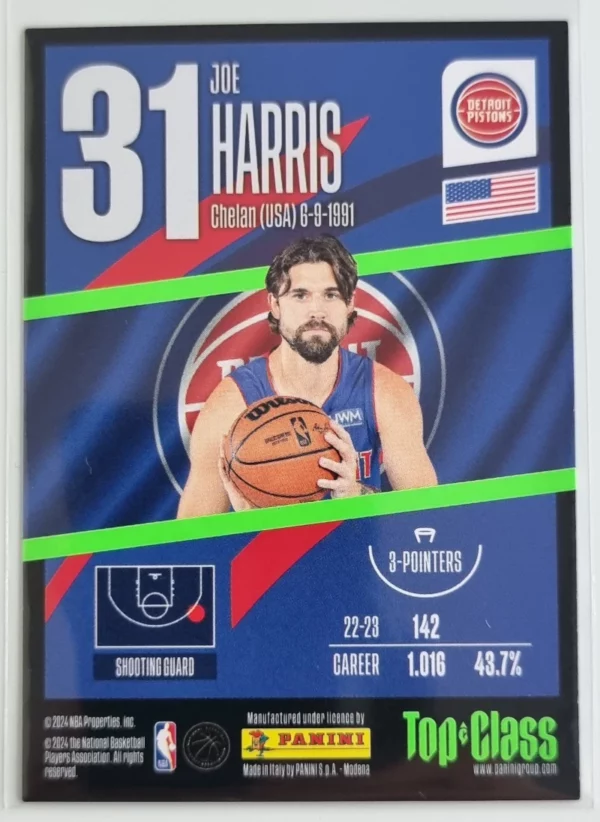 2023-24 Panini Top Class #202 Joe Harris/Rainbow Master – Image 2