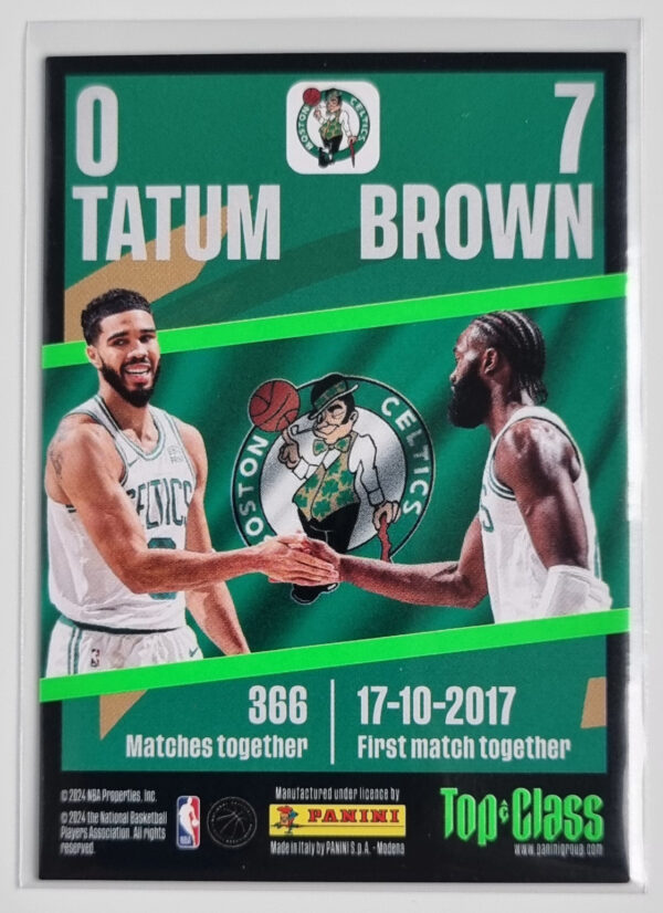 2023-24 Panini Top Class #218 Jayson Tatum/Jaylen Brown – Image 2