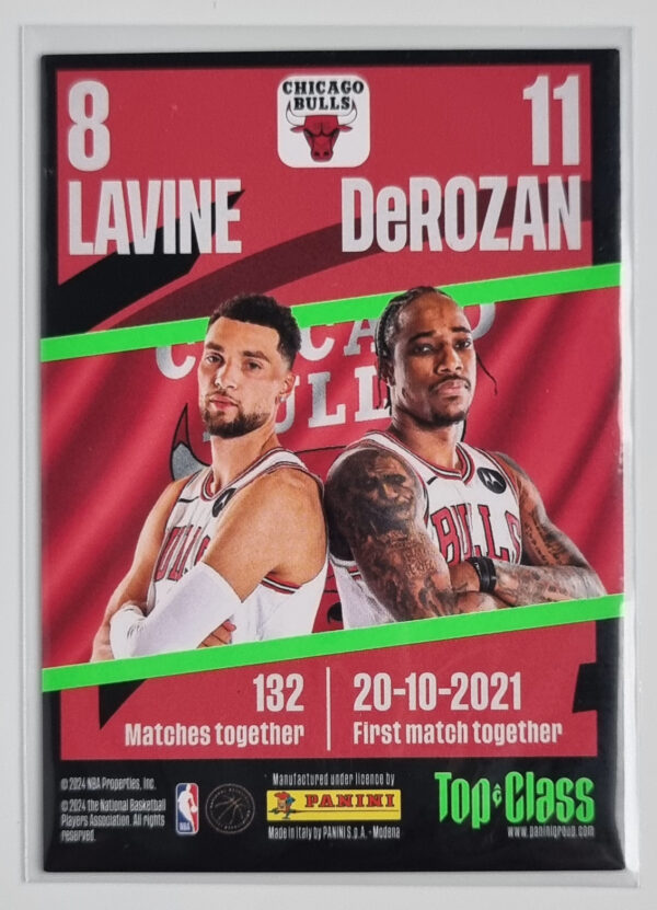 2023-24 Panini Top Class #219 Zach Lavine/DeMar DeRozan – Image 2