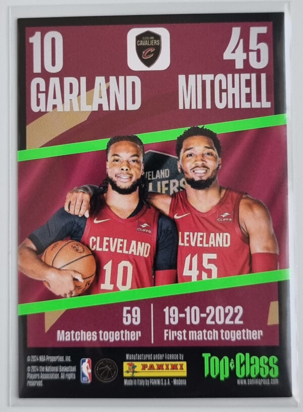 2023-24 Panini Top Class #220 Darius Garland/Donovan Mitchell – Image 2