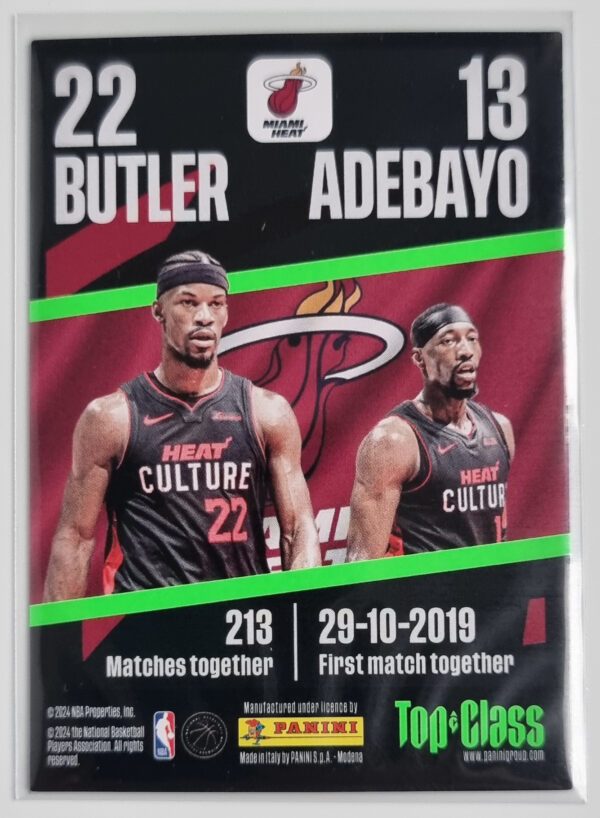 2023-24 Panini Top Class #221 Jimmy Butler/Bam Adebayo – Image 2