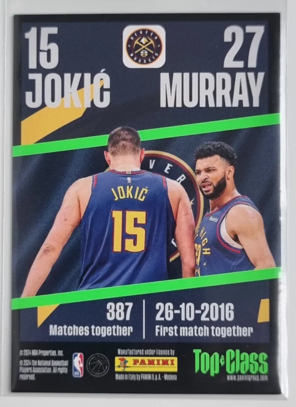 2023-24 Panini Top Class #227 Nikola Jokic/Jamal Murray – Image 2