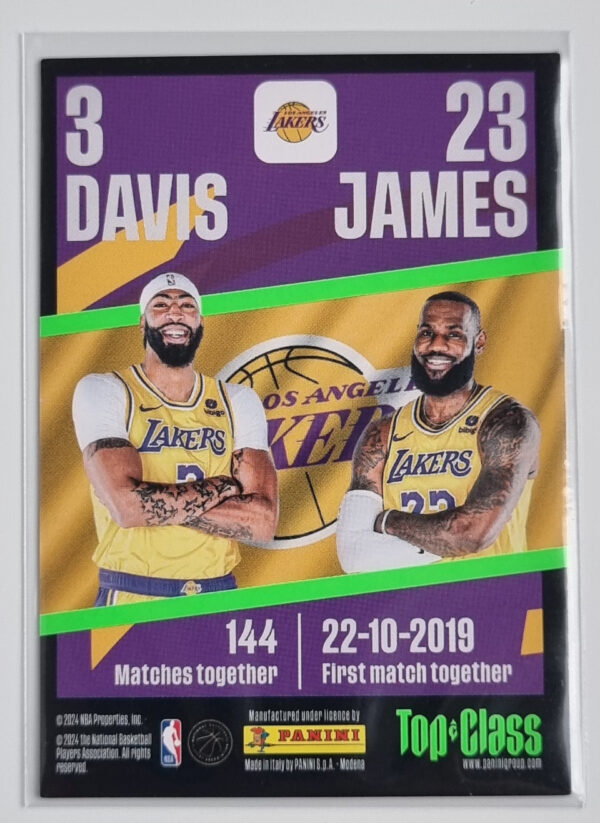 2023-24 Panini Top Class #230 Anthony Davis/LeBron James – Image 2