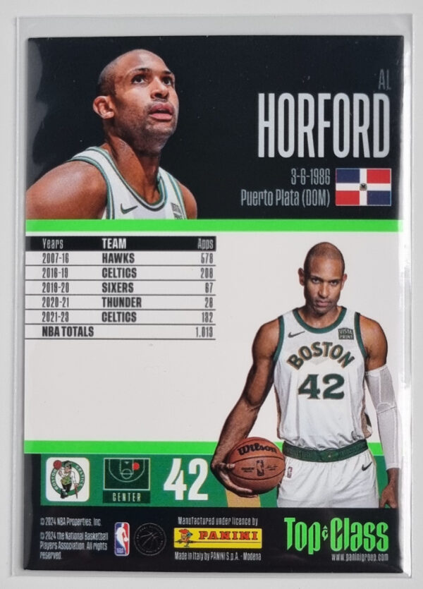 2023-24 Panini Top Class #235 Al Horford/Master Class – Image 2