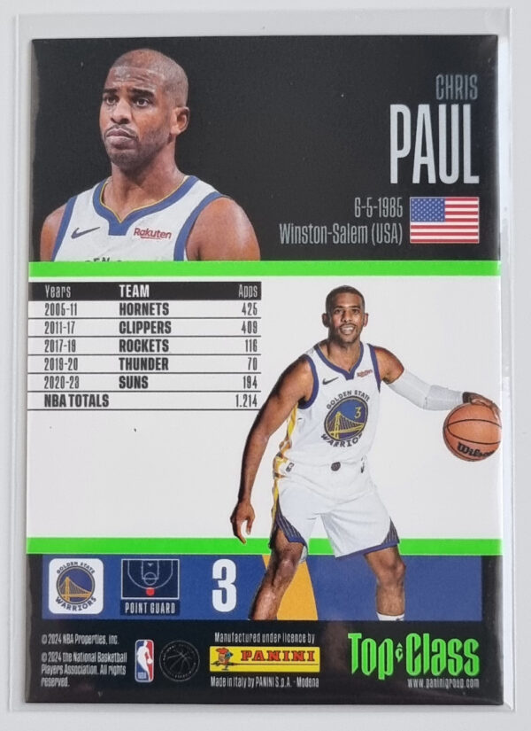 2023-24 Panini Top Class #243 Chris Paul/Master Class – Image 2