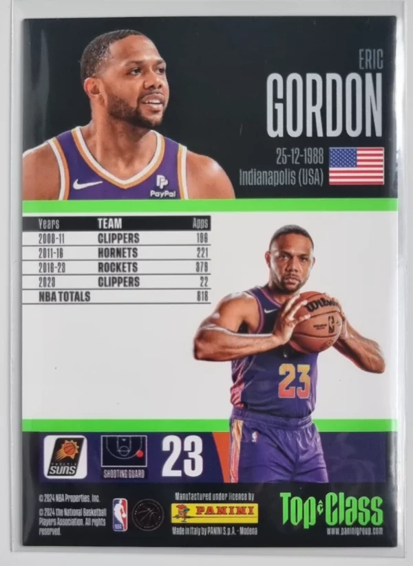 2023-24 Panini Top Class #249 Eric Gordon/Master Class – Image 2