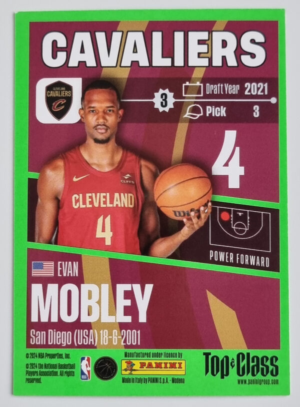 2023-24 Panini Top Class #26 Evan Mobley – Image 2