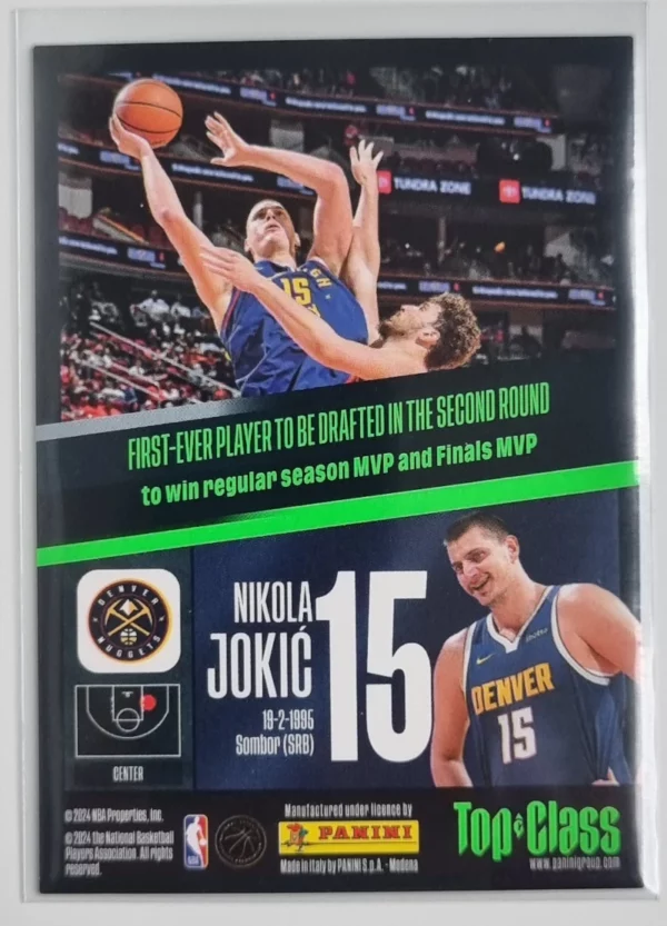 2023-24 Panini Top Class #267 Nikola Jokic/Unbeatable – Image 2