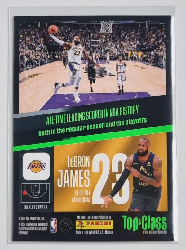 2023-24 Panini Top Class #269 LeBron James/Unbeatable – Image 2