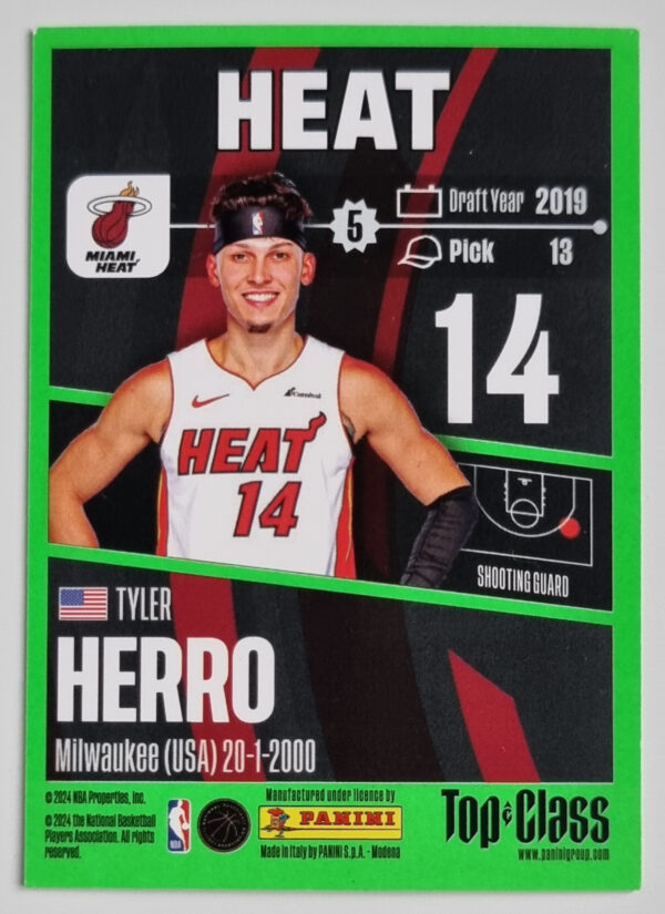 2023-24 Panini Top Class #37 Tyler Herro – Image 2