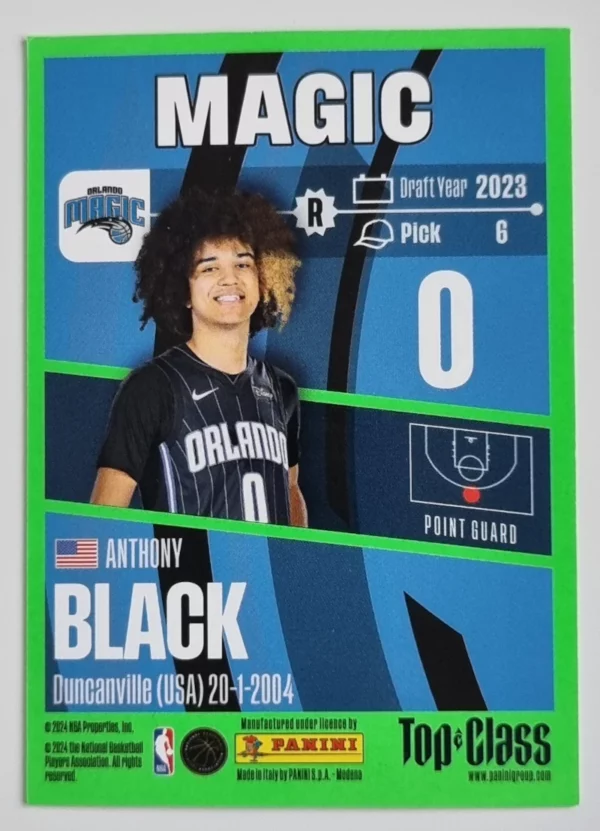 2023-24 Panini Top Class #49 Anthony Black – Image 2