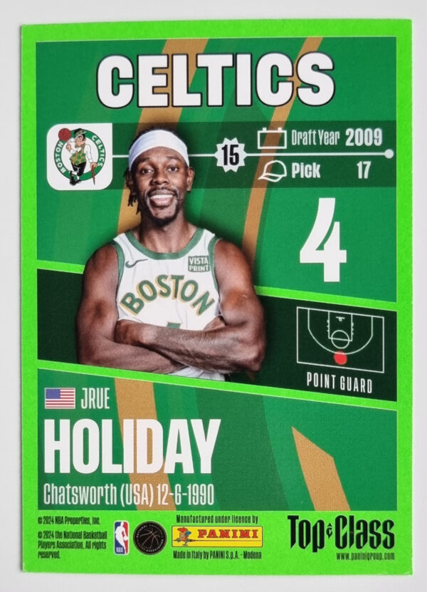 2023-24 Panini Top Class #5 Jrue Holiday – Image 2