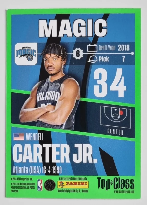 2023-24 Panini Top Class #52 Wendell Carter Jr. – Image 2