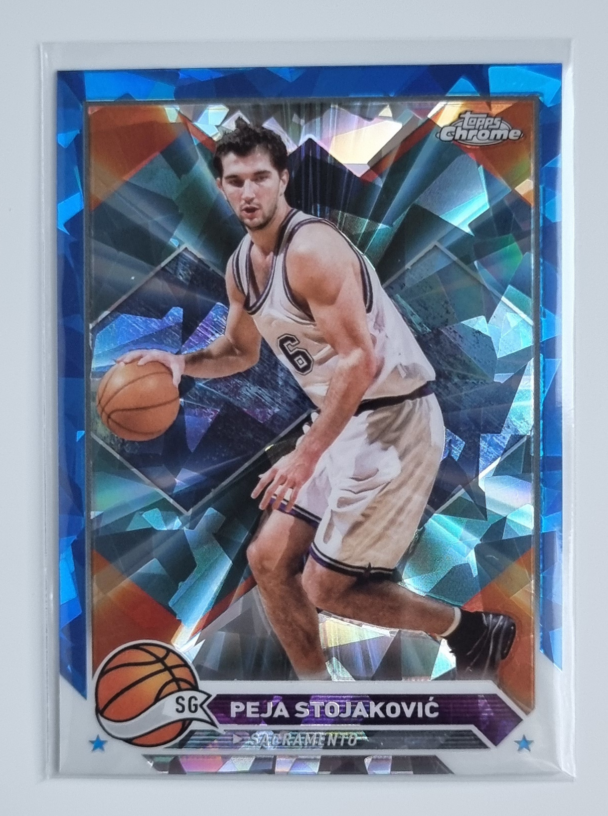 2023-24 Topps Chrome Blue Basketball Refractors #8 Peja Stojakovic