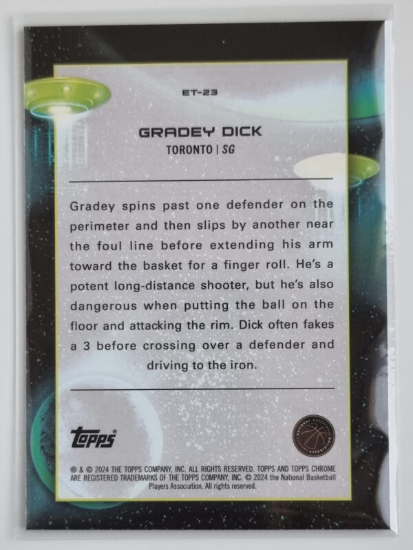 2023-24 Topps Cosmic Chrome Extraterrestrial Talent #ET23 Gradey Dick – Image 2