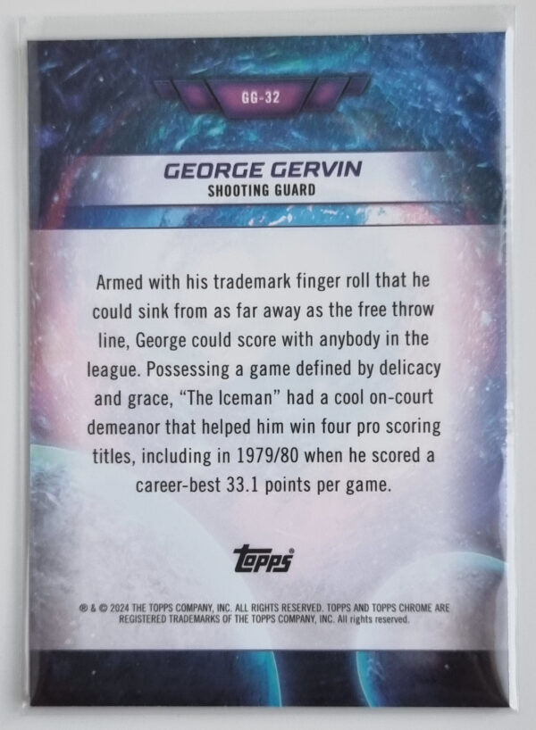 2023-24 Topps Cosmic Chrome Galaxy Greats #GG32 George Gervin – Image 2