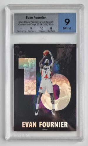 2024 SlamDeck Team France Basket Collection Onyx Evan Fournier /300