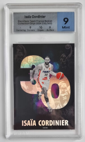 2024 SlamDeck Team France Basket Collection Onyx Isaia Cordinier /300