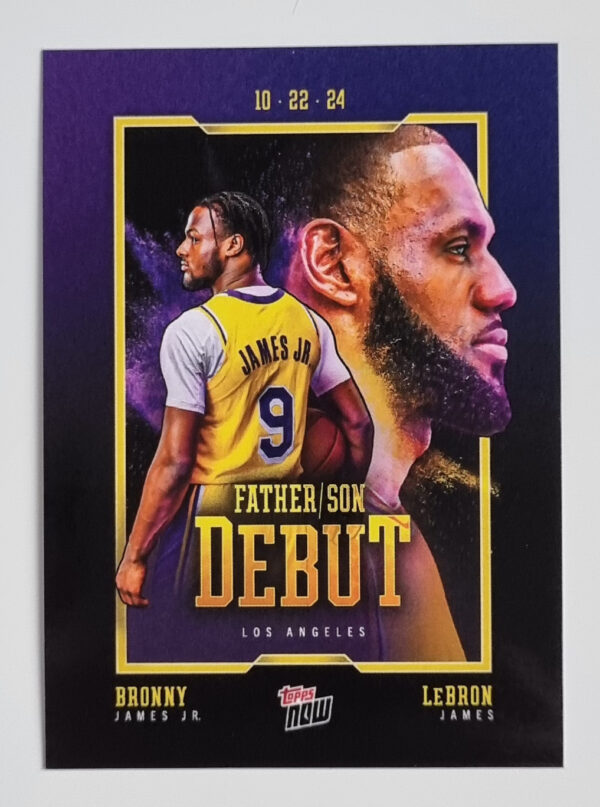 2024-25 Topps Now #1 Bronny James Jr./LeBron James