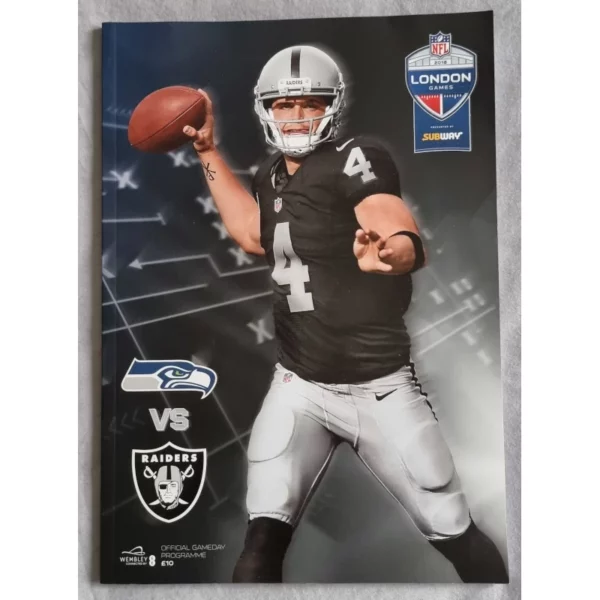 Official Gameday Programme London 2018 Seahawks vs Raiders