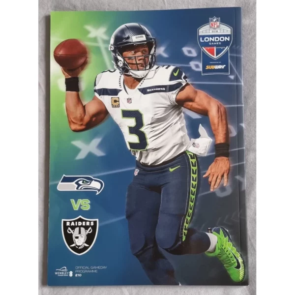 Official Gameday Programme London 2018 Seahawks vs Raiders – Image 2