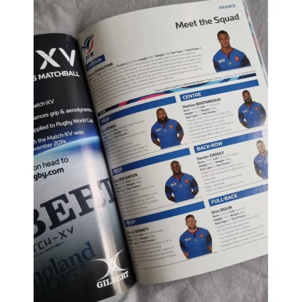 Official Programme RWC 2015 New Zealand vs France – Image 5