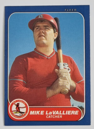 1986 Fleer Update #U65 Mike LaValliere XRC