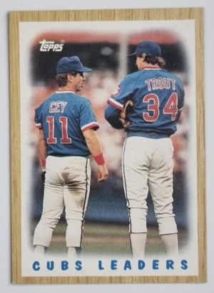 1987 Topps #581 Cubs Team/(Ron Cey and/Steve Trout)
