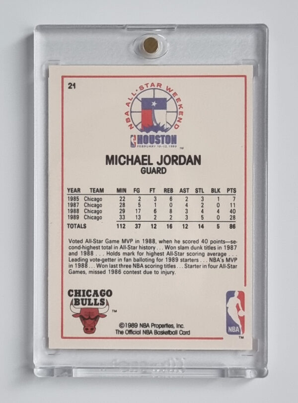 1989-90 Hoops #21 Michael Jordan AS – Image 2
