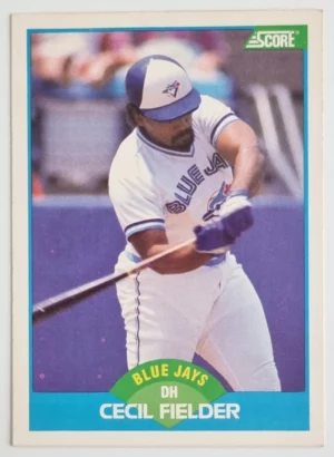 1989 Score #120 Cecil Fielder UER/Reversed Photo on back