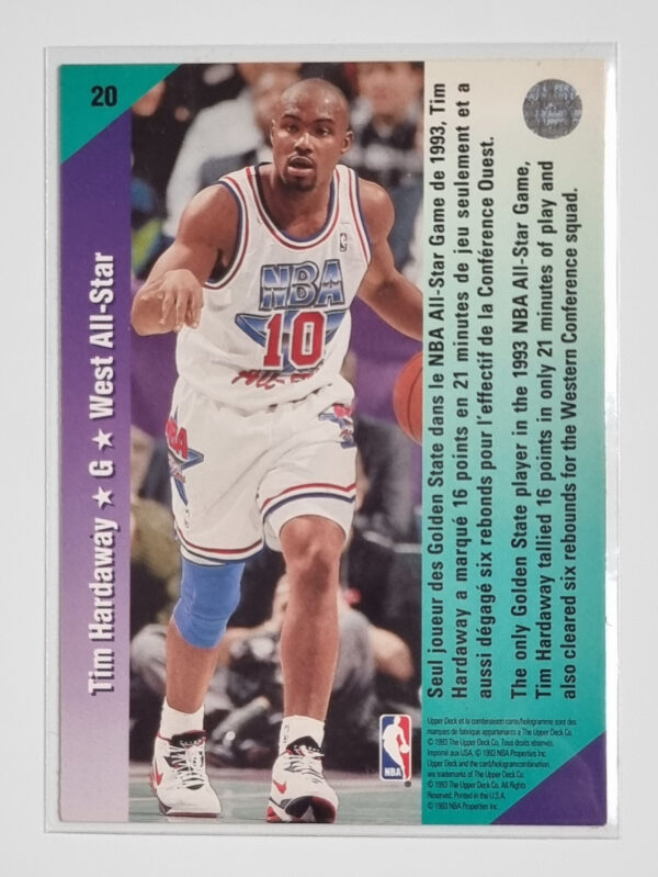 1992-93 Upper Deck International French #20 Tim Hardaway AS – Image 2