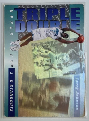 1993-94 Upper Deck International French Triple Double #TD7 Larry Johnson