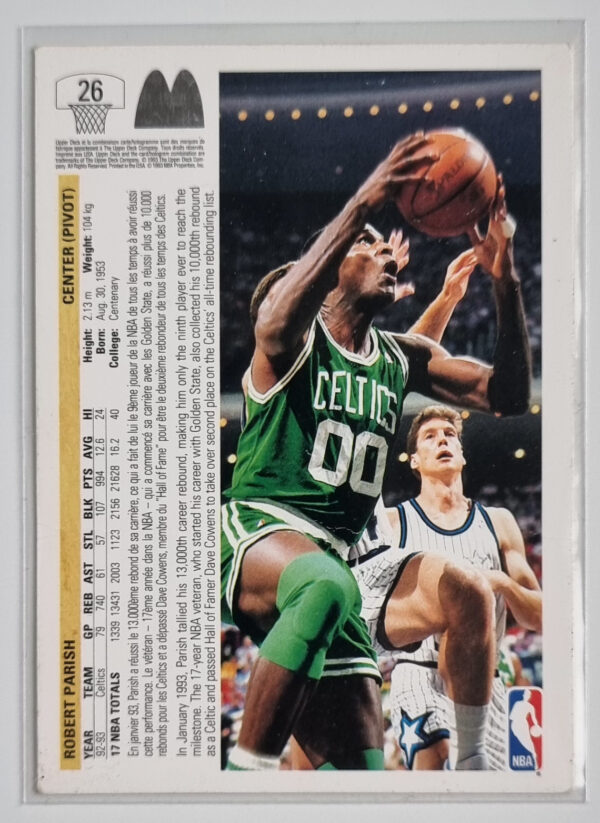 1993 Upper Deck French McDonald's #26 Robert Parish – Image 2