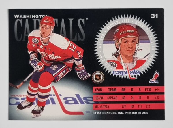 1994-95 Donruss #31 Peter Bondra – Image 2