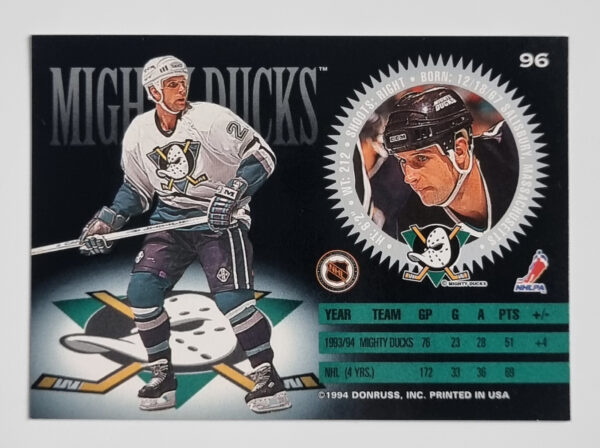 1994-95 Donruss #96 Bob Corkum – Image 2