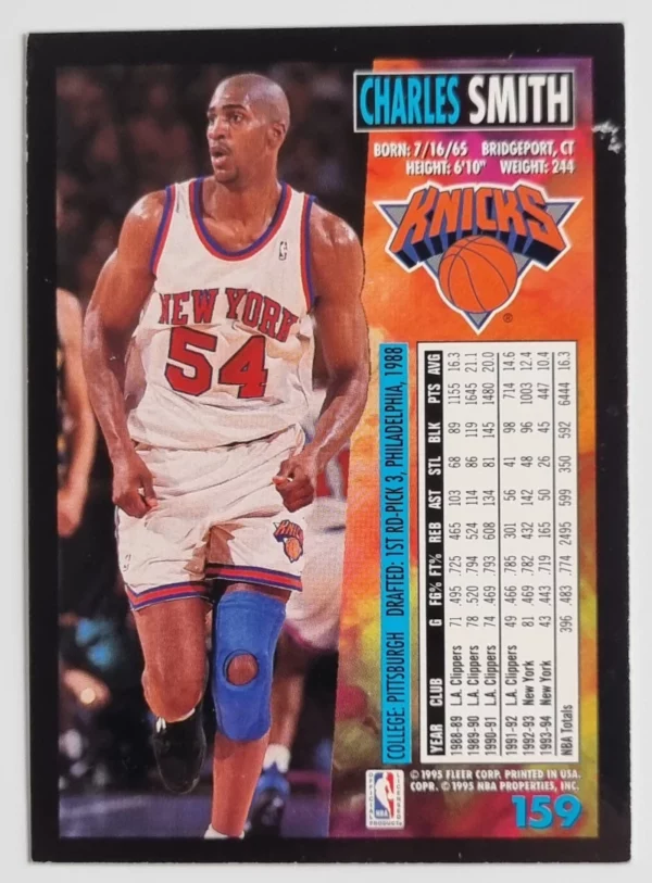 1994-95 Fleer European #159 Charles Smith – Image 2