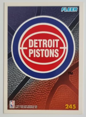 1994-95 Fleer European #245 Detroit Pistons