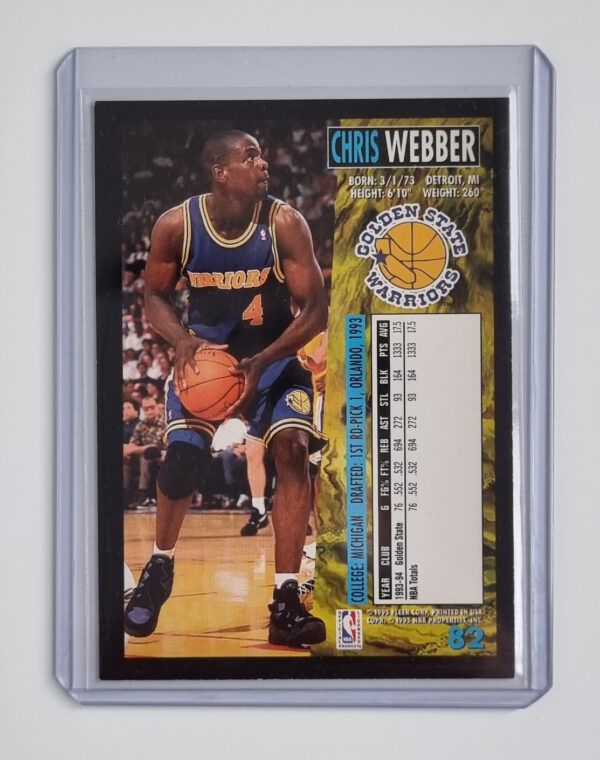 1994-95 Fleer European #82 Chris Webber – Image 2