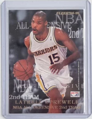 1994-95 Fleer European All-Defensive #5 Hakeem Olajuwon/Latrell Sprewell