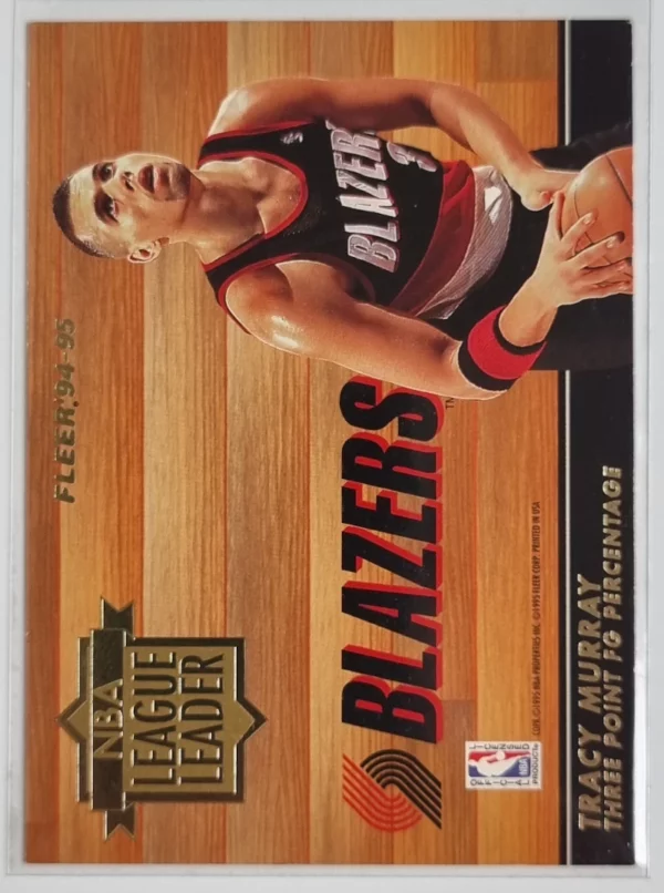 1994-95 Fleer European League Leaders #2 Tracy Murray/Dikembe Mutombo – Image 2