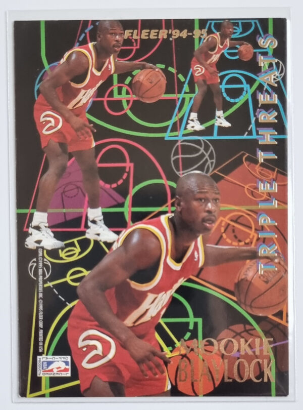 1994-95 Fleer European Triple Threats #1 Mookie Blaylock/Reggie Miller – Image 2