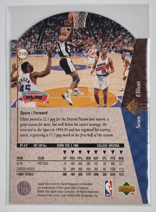 1994-95 SP Die Cuts #D148 Sean Elliott – Image 2