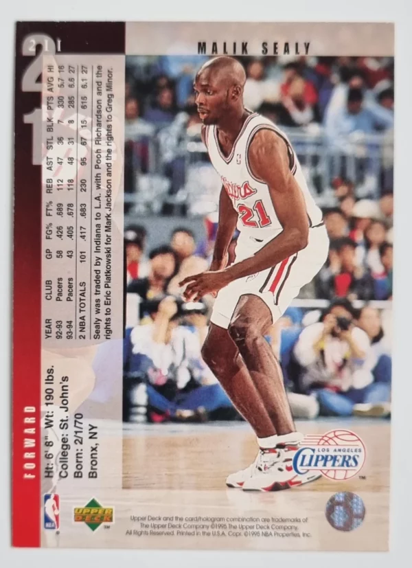 1994-95 Upper Deck #211 Malik Sealy – Image 2
