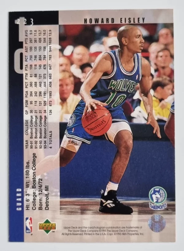 1994-95 Upper Deck #223 Howard Eisley RC – Image 2
