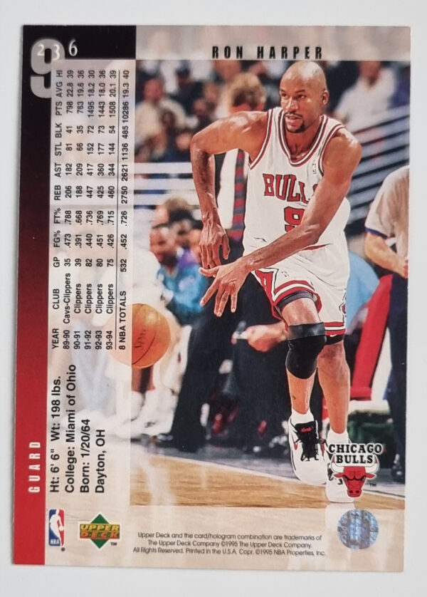 1994-95 Upper Deck #236 Ron Harper – Image 2