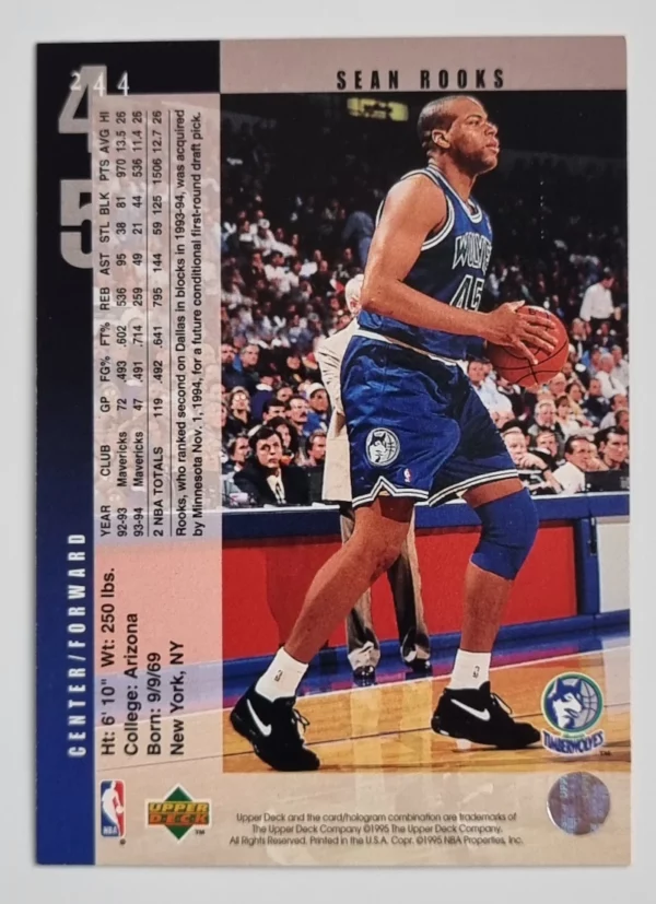 1994-95 Upper Deck #244 Sean Rooks – Image 2