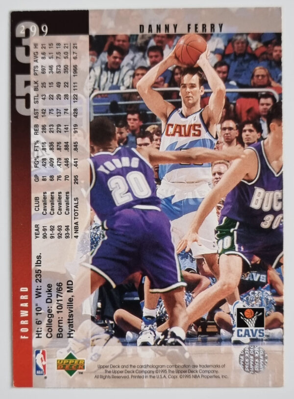 1994-95 Upper Deck #299 Danny Ferry – Image 2