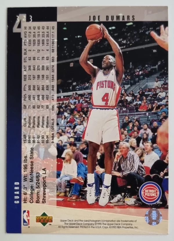 1994-95 Upper Deck #323 Joe Dumars – Image 2