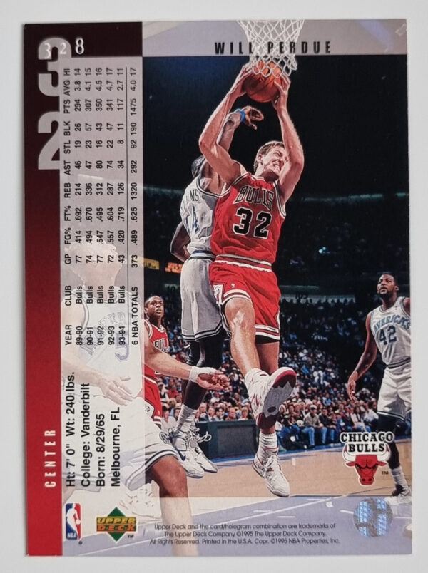 1994-95 Upper Deck #328 Will Perdue – Image 2
