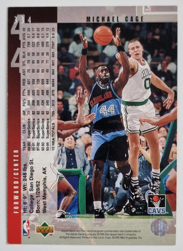 1994-95 Upper Deck #334 Michael Cage – Image 2